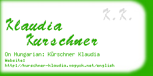 klaudia kurschner business card